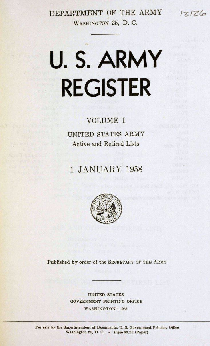 US Army Register, fulltext, digital copies on GenealogyBank