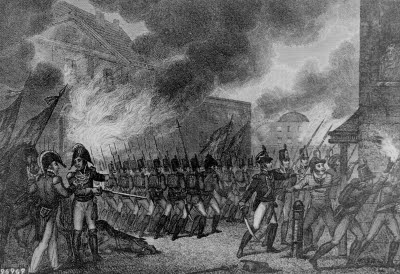 Illustration: British burning Washington, D.C., during the War of 1812