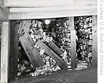 Photo: damaged archives, War. Department